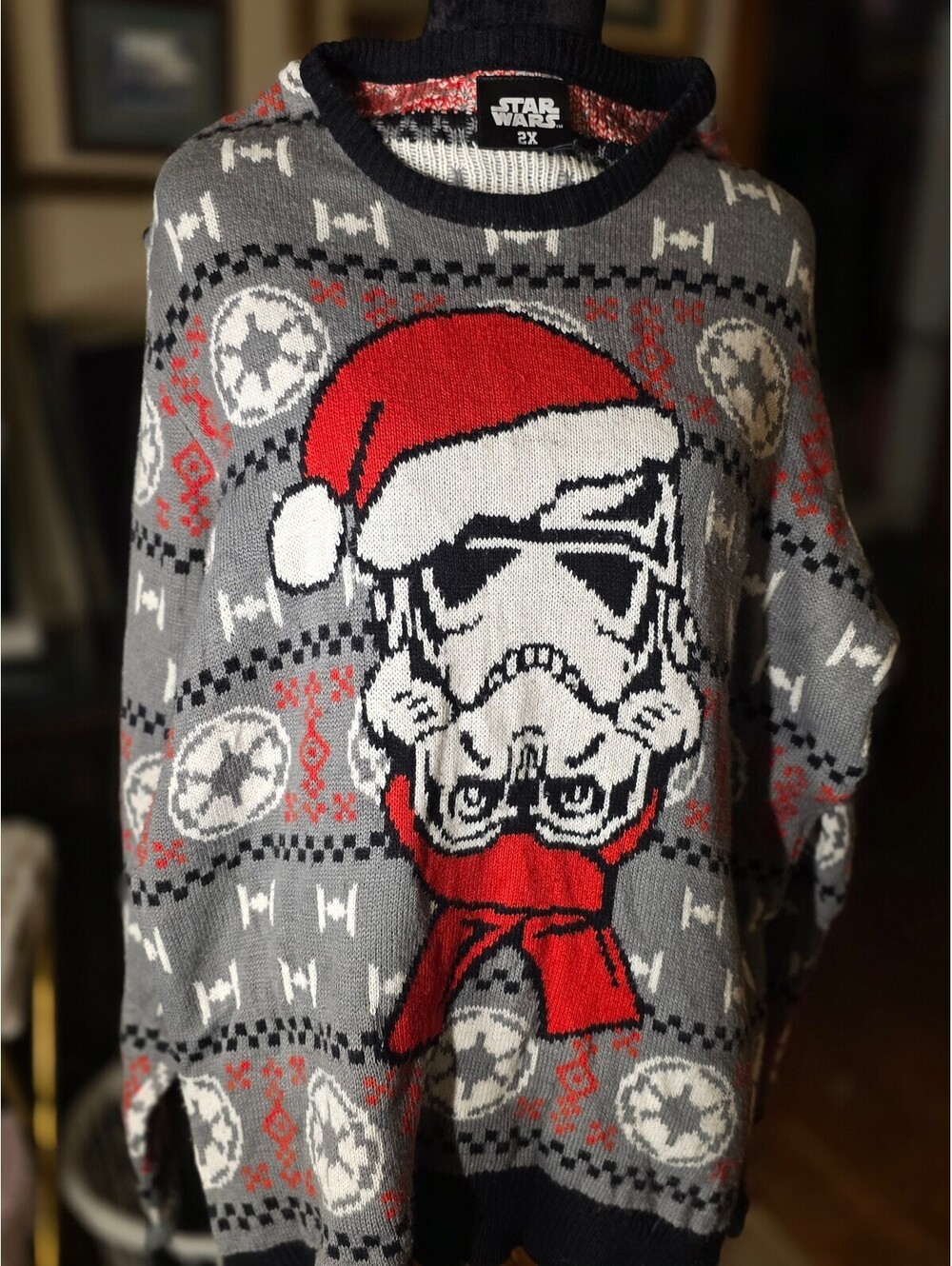 Star Wars Ugly Christmas Sweater Mens 2XL ThinkGeek Stormtrooper Holiday Knit